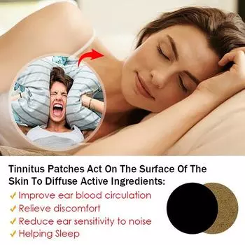12 шт. китайский пластырь от шума в ушах, пластырь для лечения шума в ушах, акупунктурный пластырь, уход за здоровьем ушей, снятие стресса, боль в ухе, потеря слуха