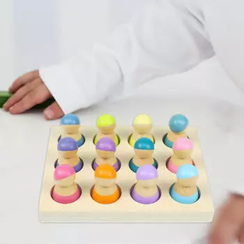 12 шт. классическая кукла-прищепка мини деревянные развивающие игрушки Монтессори деревянные развивающие игрушки для Macaron doll Type1