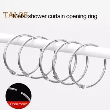 12 шт., кольца для занавески для душа в ванной, устойчивые к ржавчине, гладкие скользящие, плотно закрытые, круглые крючки для занавески для душа с защитой от падения серебряный