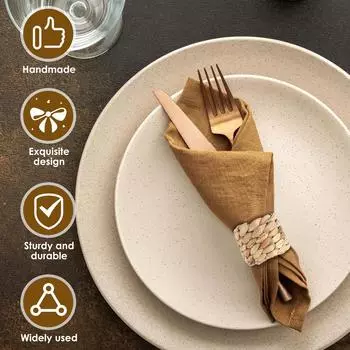 12 шт. Кольцо для салфеток Водяной гиацинт, держатель для салфеток, тканевое кольцо для салфеток, круглая пряжка для держателя салфеток, декоративная пружина