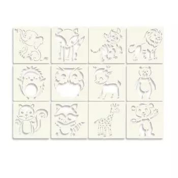 12 шт./компл. 13 см животные зоопарка белка лев DIY многослойные трафареты для рисования раскраска для скрапбукинга тиснение альбом декоративный шаблон