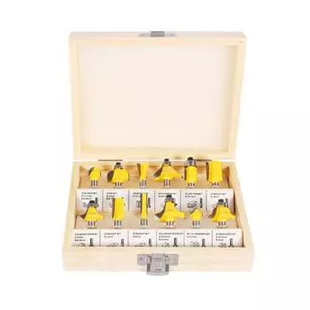 12 шт./компл. 1/4 дюйма 1/2 дюйма 8 мм хвостовик фрезерный карбидный фрезерный станок по дереву комплект 8 mm