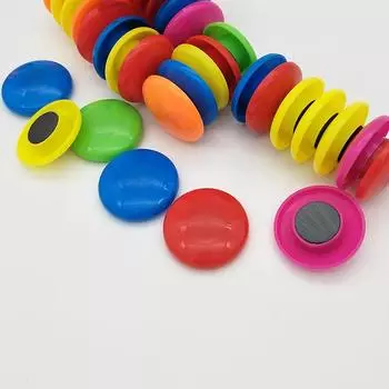 12 шт./компл., белая доска, магнитный офисный цветной магнит для ногтей, круглая магнитная застежка, 32 мм, магнитная бусина, магнитная паста, обучающее пособие
