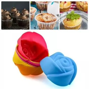 12 шт./компл., чашка для кексов, пищевая штабелируемая форма для кексов случайного цвета в форме сердца, звезды, инструмент для выпечки Square