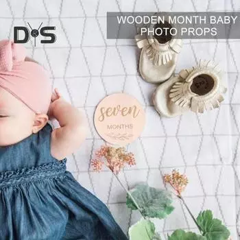 12 шт./компл. деревянные детские вехи карты запечатлеть драгоценные моменты реквизит для фотографий для ежемесячного роста от новорожденных до первого года 12pcs