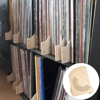 12 шт./компл., деревянный разделитель виниловых пластинок от А до Я, алфавитное руководство для записи DVD, инструмент для организации, разделитель, держатель, аксессуары для виниловых пластинок Sets
