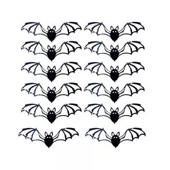 12 шт./компл. DIY Хэллоуин вечеринка ПВХ 3D настенные наклейки Летучая мышь