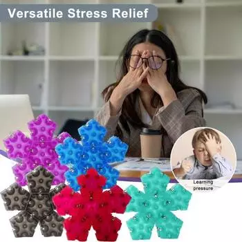 12 шт./компл. для взрослых, магнитная игрушка-фиджет, снятие стресса, тревожности, магнитная головоломка на кончике пальца, спиннер, сфера чёрный