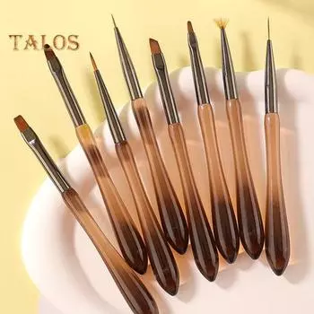 12 шт./компл., гибкая ручка для ногтей, сделай сам, профессиональный, удобный УФ-гель, наращивание, кисть для рисования, домашнее использование 12pcs