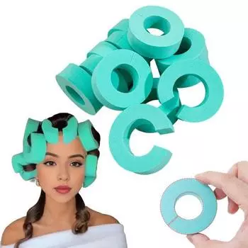 12 шт./компл. губка пушистые бигуди для волос C-образной формы без нагрева для женщин ночные бигуди для сна ленивые девушки влажные сухие короткие длинные волосы завивка инструменты для укладки S жёлтый