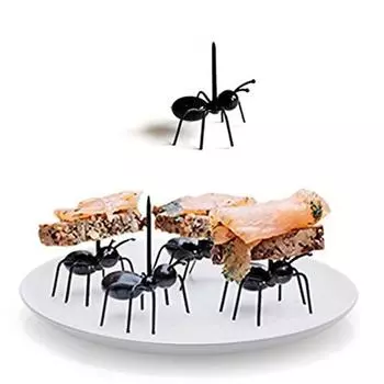 12 шт. / Компл. Креативная вечеринка Муравьи серии зубочисток Трудолюбивые муравьи Фруктовая вилка