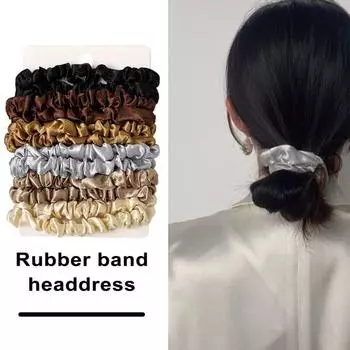 12 шт./компл. круг для волос с пятнами, стильный эластичный модный креативный гладкий нежный головной убор, аксессуары для волос Sets