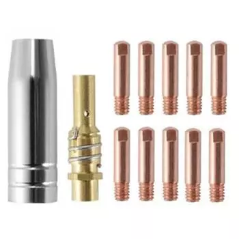 12 шт./компл. MB 15AK MIG, проводящая насадка, сварочная горелка, держатель контактного наконечника Binzel 1.0mm
