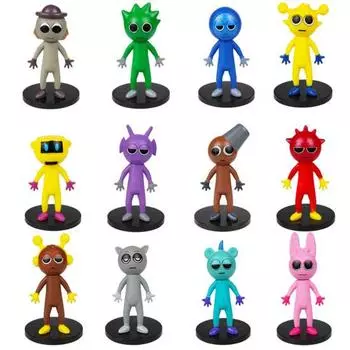 12 шт./компл. мультяшный музыкальный игровой персонаж фигурка ПВХ персонаж статуэтка скульптура игрушка настольное украшение дети взрослые фанаты игры подарок B