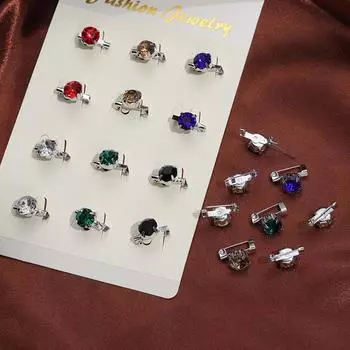 12 шт./компл. мусульманский хиджаб шарф женский сейф брошь ювелирные изделия исламский платок шаль этнические аксессуары