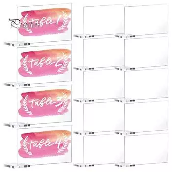 12 шт./компл., номера сидений, прозрачные акриловые маркированные изящные стоячие номера свадебных столов, праздничные принадлежности 12pcs