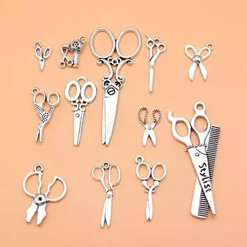 12 шт./компл. ножницы Подвески Аксессуары для ювелирных изделий Ювелирные изделия Подвески Diy