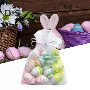 12 шт./компл. очаровательные красивые искусственные пасхальные яйца хорошей формы красивые милые пластиковые имитационные пасхальные яйца для вечеринки