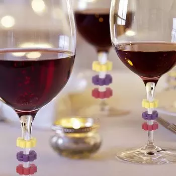 12 шт./компл. подвески для бокалов для вина, силиконовые одноцветные маркеры для напитков, этикетки для чашек, бирка