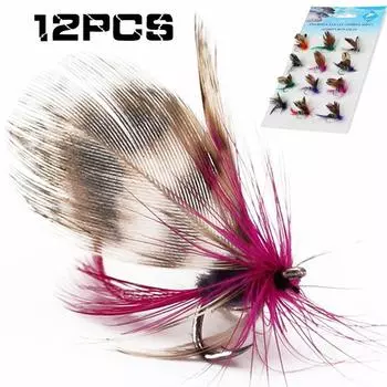 Приманка для рыбы перо 12 шт 12PCS