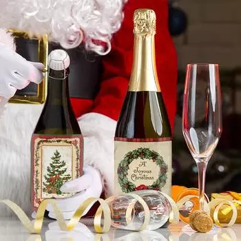 12 шт./компл. рождественские этикетки для бутылок вина наклейки для вечеринки декор наклейки граффити