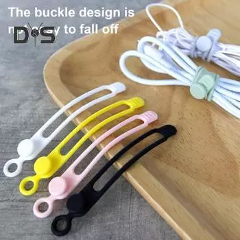 12 шт./компл. силиконовый кабельный хомут многоцелевой наушники телефон шнур питания связка крепежный ремень многоразовый эластичный органайзер для проводов обертка S