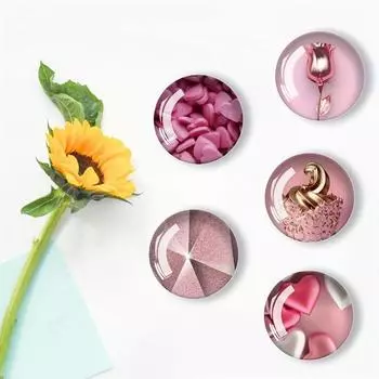 12 шт./компл. симпатичные стеклянные накладки с драгоценными камнями, прочные хрустальные стеклянные магниты на холодильник, магнитная нашивка для офиса L-3