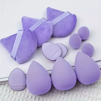 12 шт./компл. спонж для макияжа, пудра-мягкий косметический блендер, спонж для пальцев, треугольный слой для макияжа, отлично подходит для повседневного использования и путешествий