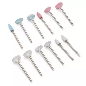 12 шт./компл., сверло для полировки зубов, набор шлифовальных головок, фарфоровый инструмент для зубов, оборудование для полировки