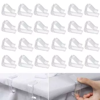12 шт./компл. зажим для скатерти прозрачный пластик сверхмощный ветрозащитный универсальный держатель для обеденного стола зажим для кухни S