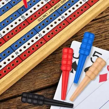 12 шт./комплект деревянных колышков для криббиджа, 4 цвета, штырь для табло для криббиджа, отверстия 1/8 дюйма