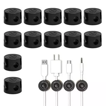 12 шт./комплект магнитный зажим для кабеля магнитное решение для управления кабелем магнитный держатель кабеля органайзеры для кабеля подходят для стола белый