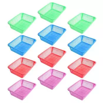 12 шт. корзина для демонстрации хлеба, креативные контейнеры для хранения товаров, корзины для хранения хот-догов, держатель для дома, пластиковая практичная кухня