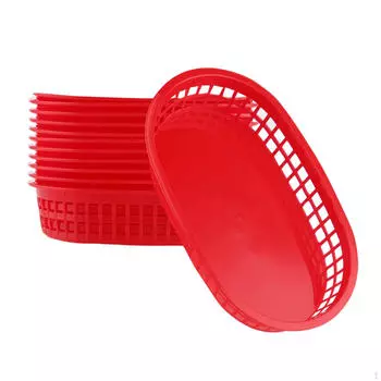12 шт. Корзины быстрого питания для ресторана Большие ретро-тарелки для деликатесов красный
