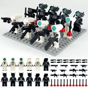 12 шт. Костюм Монитор Конструктор Детский Сборный Конструктор Игрушка