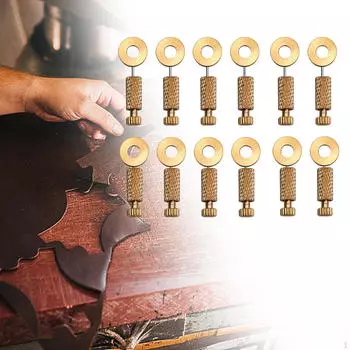 12 шт. Кожаные штифты для позиционирования DIY-проекты для рукоделия Практичные товары Фиксированные края золотой