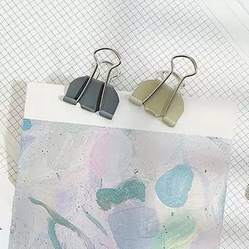 12 шт. креативный, трудосберегающий, 25 мм, цветной, длинный, зажим для билетов, металлический зажим для ручного бухгалтерского учета, офисный зажим для квитанций серый