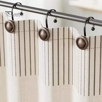 12 шт. крючков для душевой занавески, устойчивые к коррозии, простая установка, декоративные металлические крючки для душевой занавески бронзовый/красный