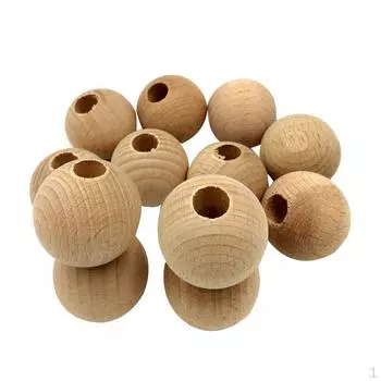 12 шт. круглые деревянные бусины свободные бусины-разделители для изготовления ювелирных изделий своими руками 30 мм