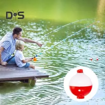 12 шт. круглых рыболовных поплавков разных размеров, легкие, высокой видимости, красные, белые, плавающие, поплавки-шарики, поплавки для соленой воды, пресноводной ловли карпа 12pcs