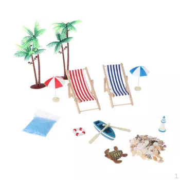 12 шт. кукольный домик пляжные аксессуары комплект мебели сад двор бассейн декор DIY украшения торт