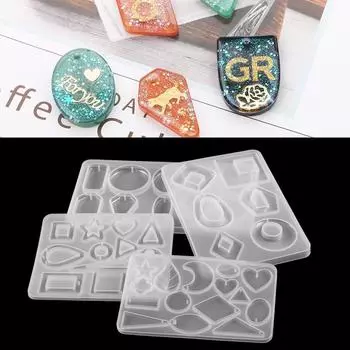 12 шт., кулон в форме сердца, силиконовые формы для литья, наборы форм для эпоксидной смолы, УФ-формы для эпоксидной смолы, инструменты для изготовления ювелирных изделий своими руками, наборы принадлежностей для изготовления ювелирных изделий