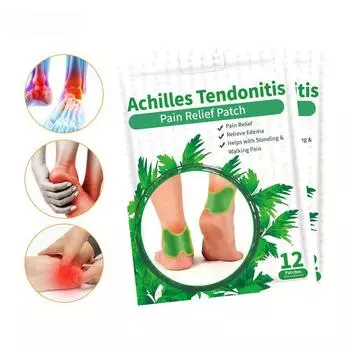 12 шт. Лечебный пластырь для пятки, прижигание горячим компрессом, пластырь для сухожилий, пластырь для подошвенной боли с полынью