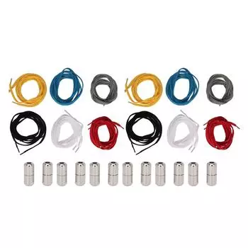 12 шт. ленивые шнурки эластичные цветные шнурки без завязывания с 12 пряжками из сплава для повседневной обуви