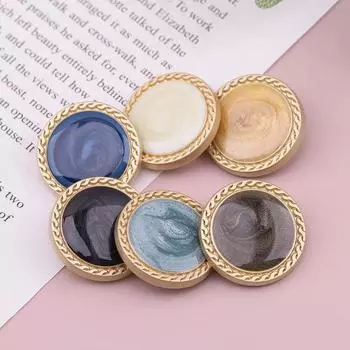 12 шт./лот 15/20/25 мм золотые жемчужные металлические пуговицы для винтажного костюма, пальто, платья, пуговицы, швейные аксессуары для одежды 15mm белый