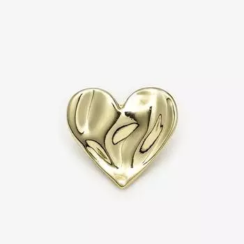 12 шт./лот 15-23 мм высококачественные нерегулярные металлические пуговицы в форме сердца для свитера, костюма, пальто, украшение в форме сердца 15mm