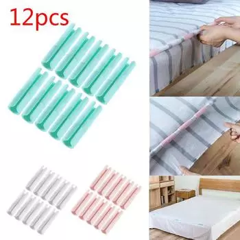 12 шт./лот, домашние одеяла, зажим для простыни, фиксирующий нескользящий зажим, захваты для чехла на кровать, держатель 12pcs белый