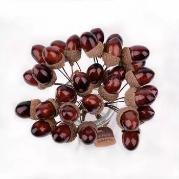 12 шт./лот искусственные фрукты желуди мини пенопластовые поддельные орехи сосновые шишки овощи ягоды цветы для свадебного украшения рождественской елки 12Pcs/Lot