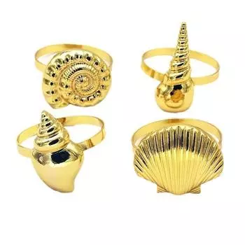 12 шт./лот Креативное кольцо для салфеток в виде ракушки морской жизни кольцо для салфеток пряжка для салфеток