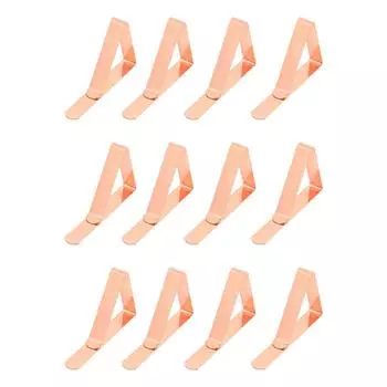 12 шт./лот Круглые зажимы для скатертей для дома - Стабильный зажим, легко крепится к одной детали, держатель из нержавеющей стали, серебристый серебряный